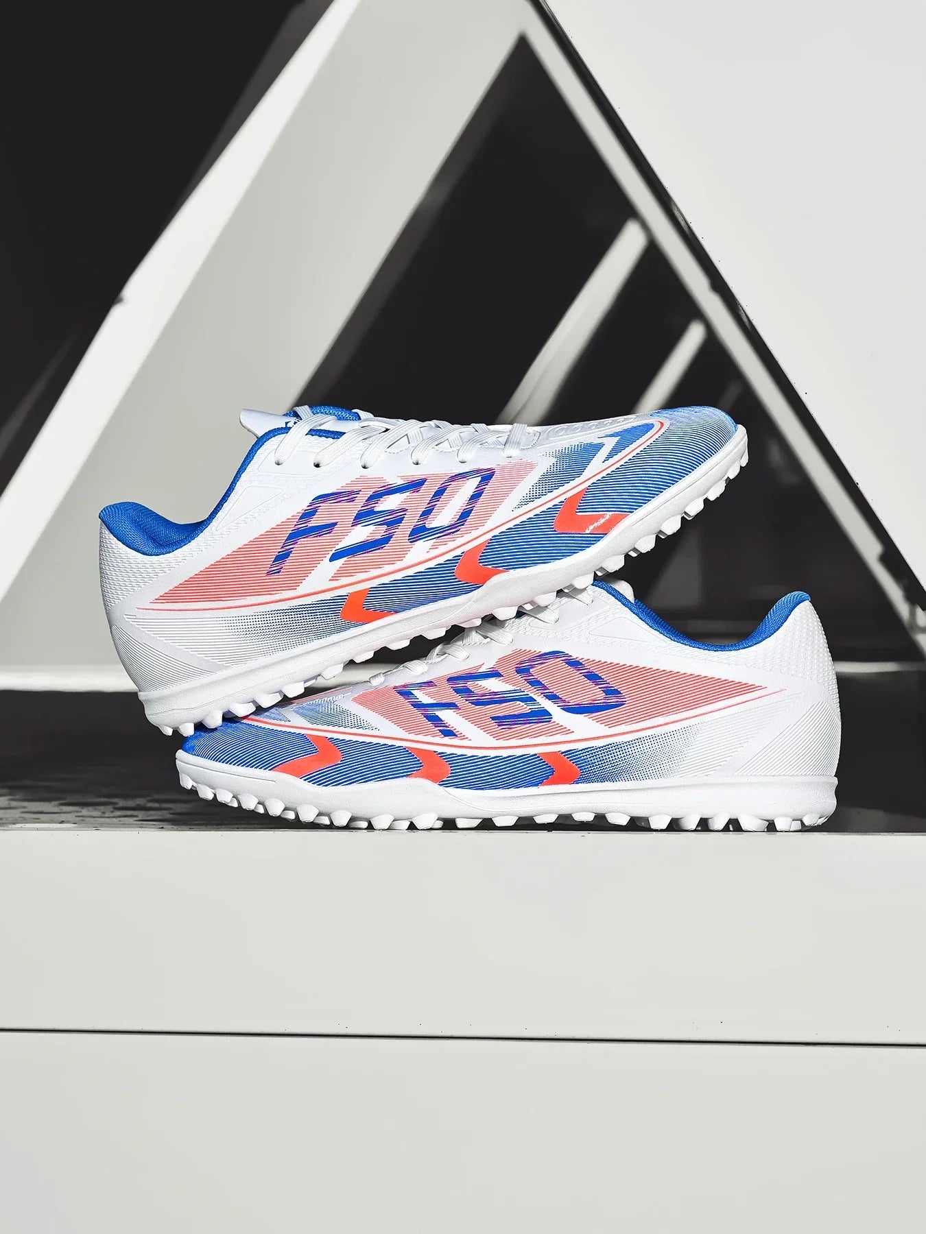 Breathable TF Soccer Shoes Men Women Kids PU+Fabric Non-Slip Wear-Resistant Rubber Sole Training Shoes