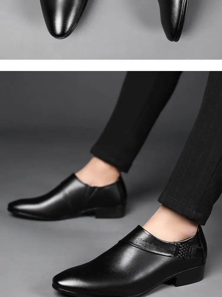 Leather Casual Pointed Toe Business Social Shoe for Men Elegant and Classic High Quality Fashion Dress Shoes Man Low Price Suit