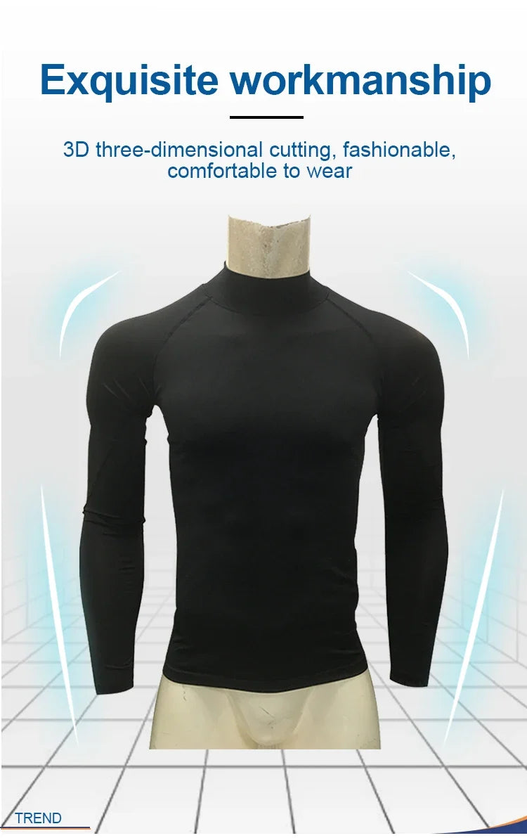Men Sports Long Sleeve Blouse Shirt Athletic Top Training UPF 50+ UV Protection Rash Guard Black Male Swimming Cycling T-Shirt