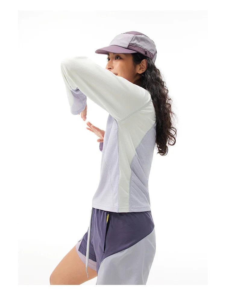 Unisex Sport  Long-Sleeved T-Shirt with Moisture-Wicking, Quick-Drying & Contrast Shoulder Design