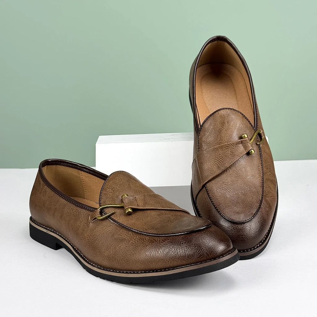 Men's Formal Leather Dress Shoes – Classic Office Business Footwear, Black/Brown, EU 40–47