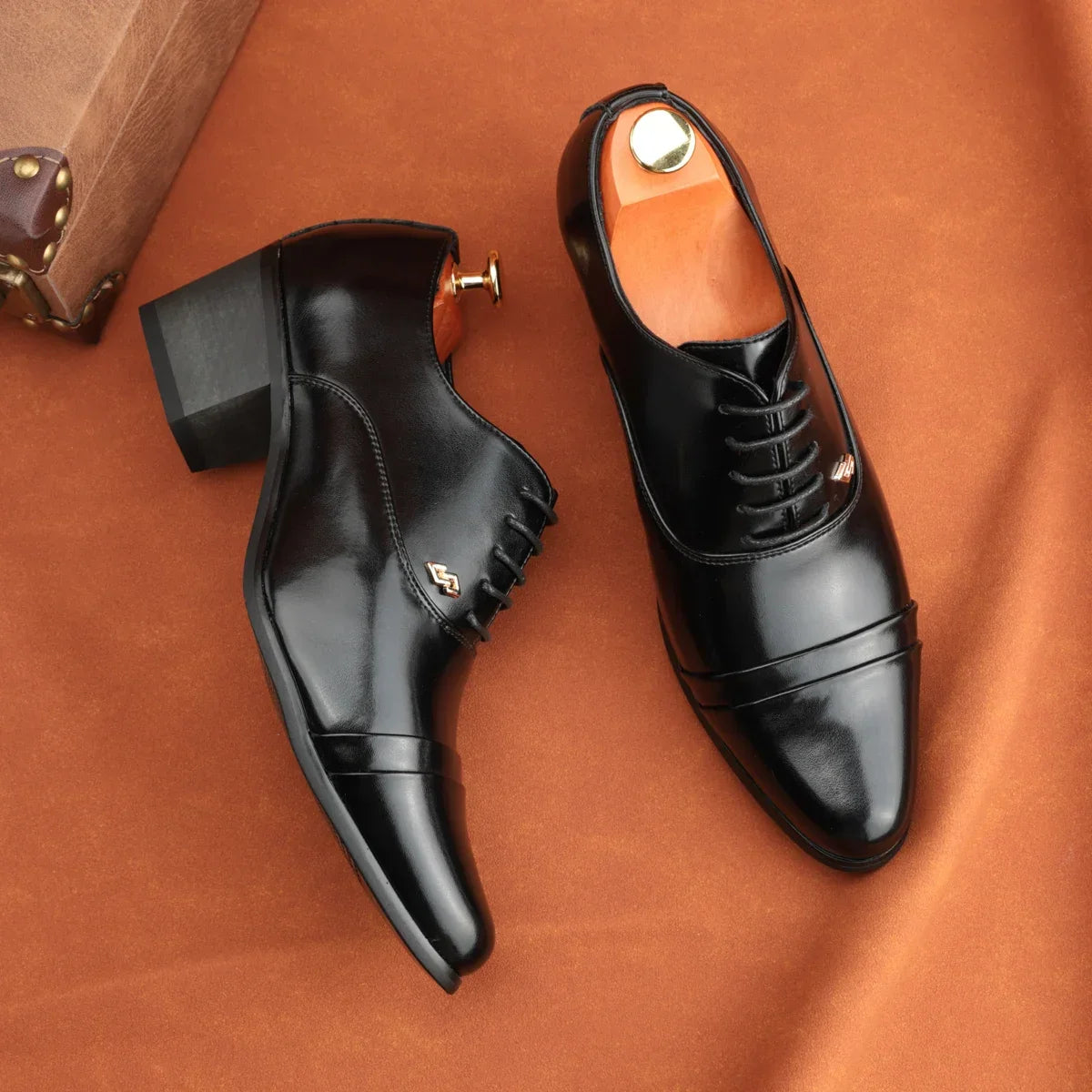 Trendy Men's Casual Black Brown Lace Up Oxford Cuban Shoes Gentleman Business Flats Dress Homecoming Footwear Zapatos Hombre