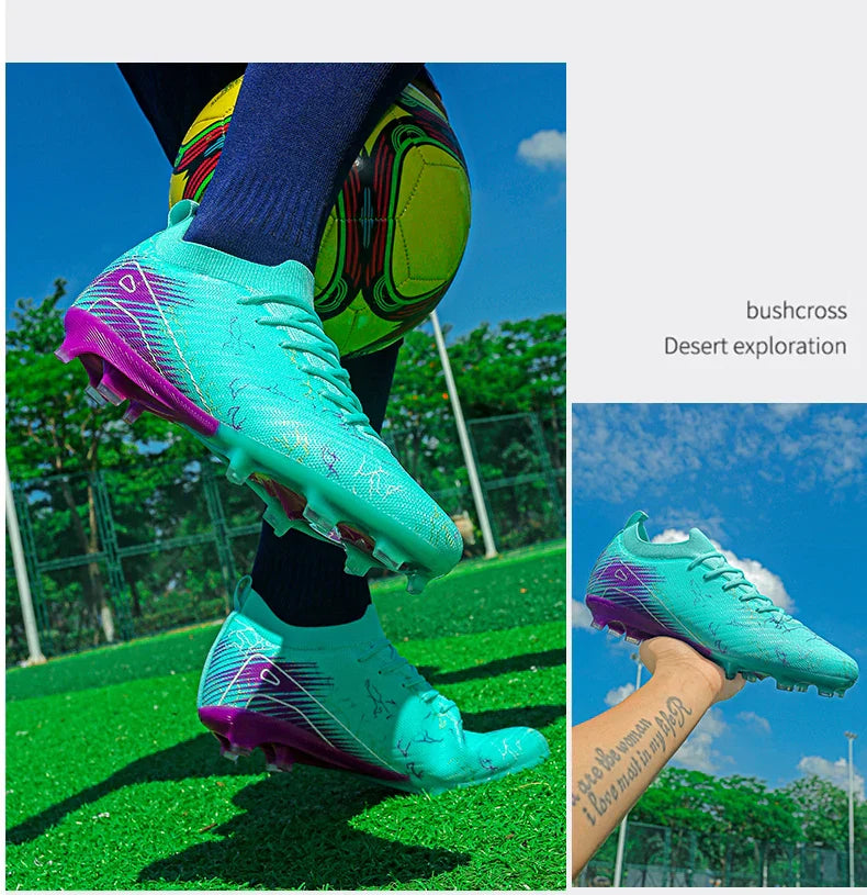 New Men's Football Boots Cleats Non-Slip Sneakers Training Soccer Shoes Top Quality FG Wholesale Drop Shipping Unisex Adult
