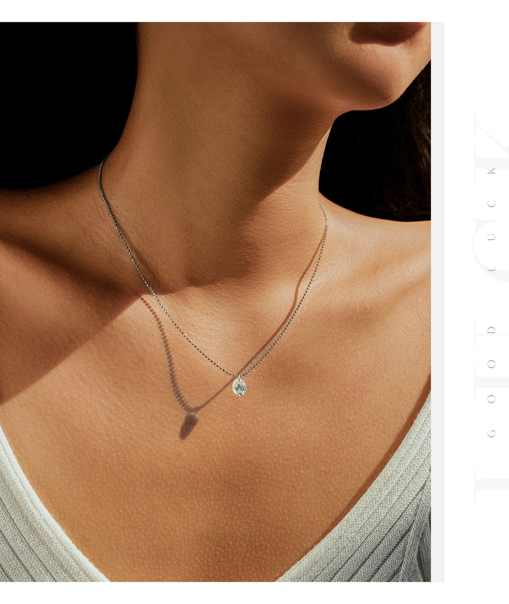 6 Styles D Color Geometric Moissanite Necklaces 925 Sterling Silver Dazzling Pendant Necklace For Women Fine Jewelry