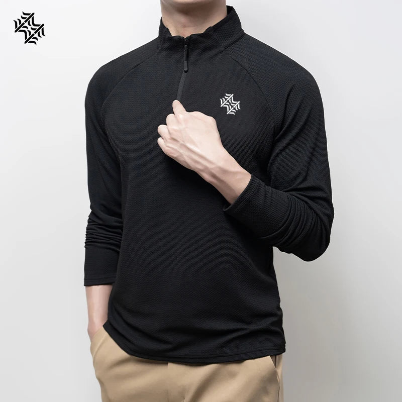 Autumn/Winter High Quality Men's/Women's Outdoor Sportswear Fashion Business Casual Breathable Long Sleeve T-Shirt Tops