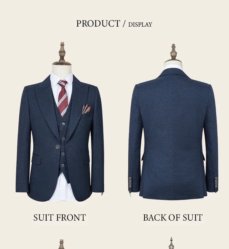 High Quality Dark green Male Groom Wedding Blazers Slim fit casual evening gown Business Office  Men's Suits