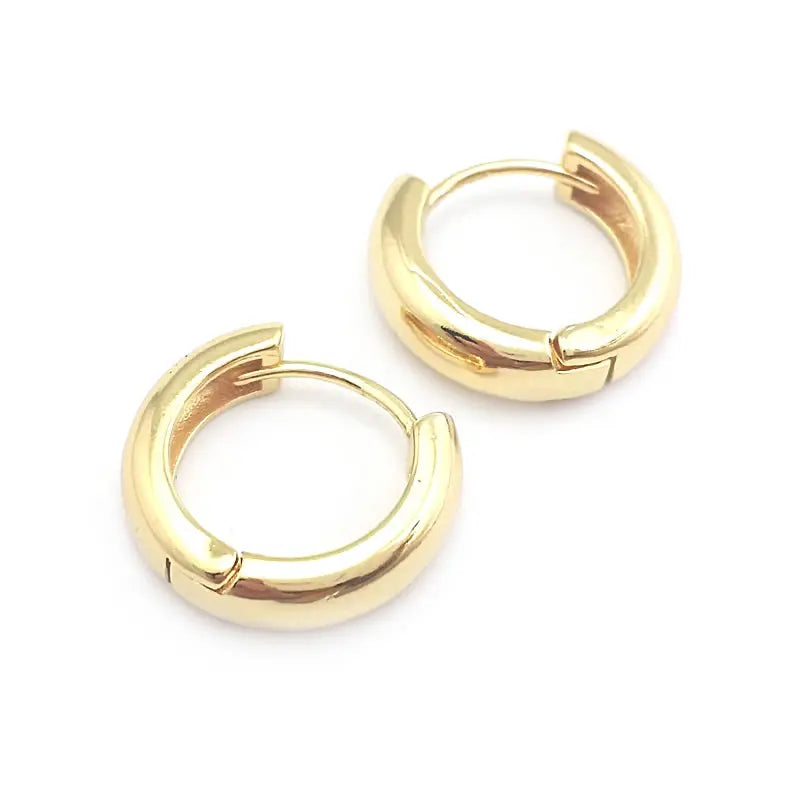 6PCS 14MM 16MM 18MM 23MM 25MM 30MM 18K Gold Color Brass Round Circle Loop Earrings Hoops Jewelry Making Supplies Accessories