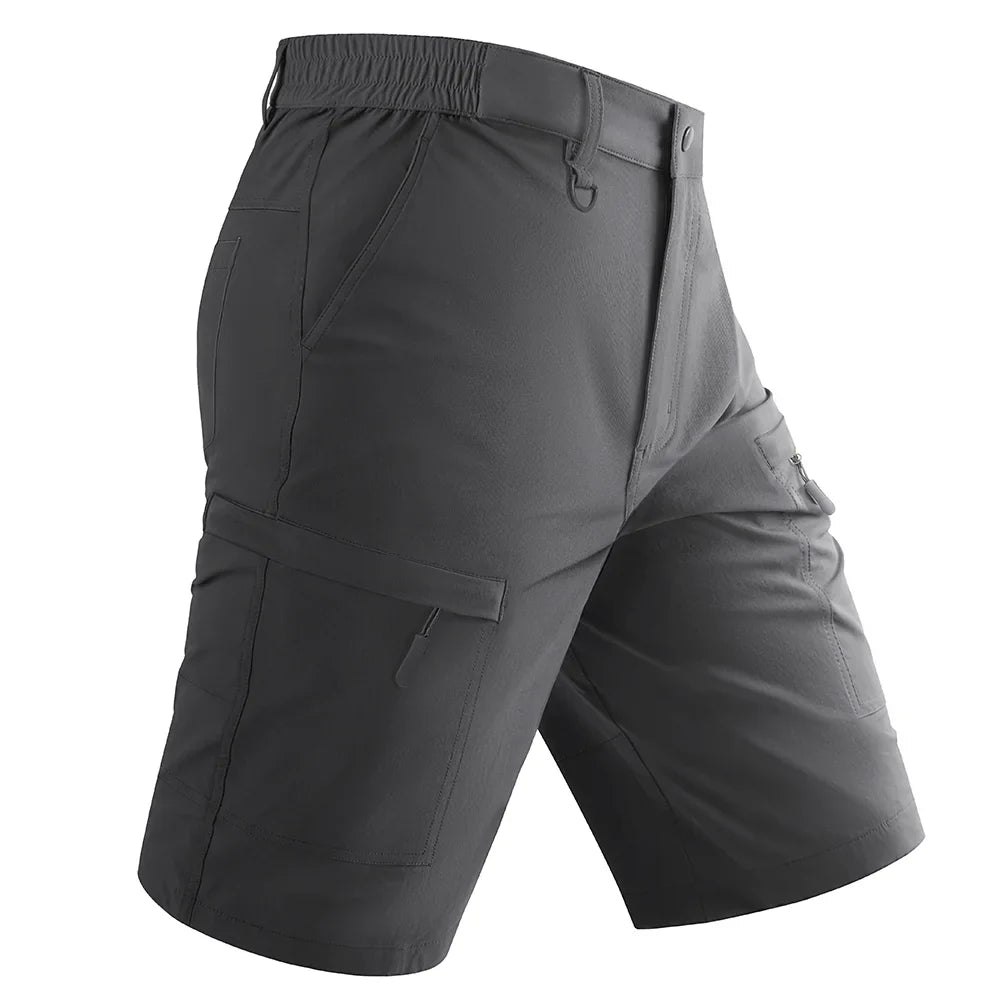 Waterproof Cargo Shorts Men's Summer Quick Dry Hiking Shorts Outdoor Multi-pockets Camping Training Work Shorts Man