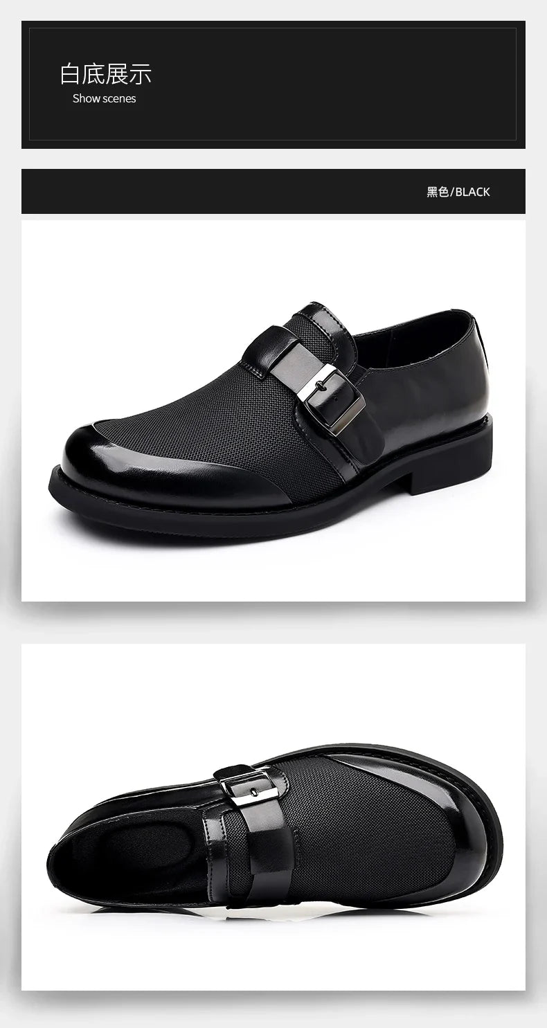 Leisure Walk Male Loafers Outdoor Anti-slip Men's Driving Shoes Handmade Business Footwear Elegantes Slip on Flats Oxford Shoes