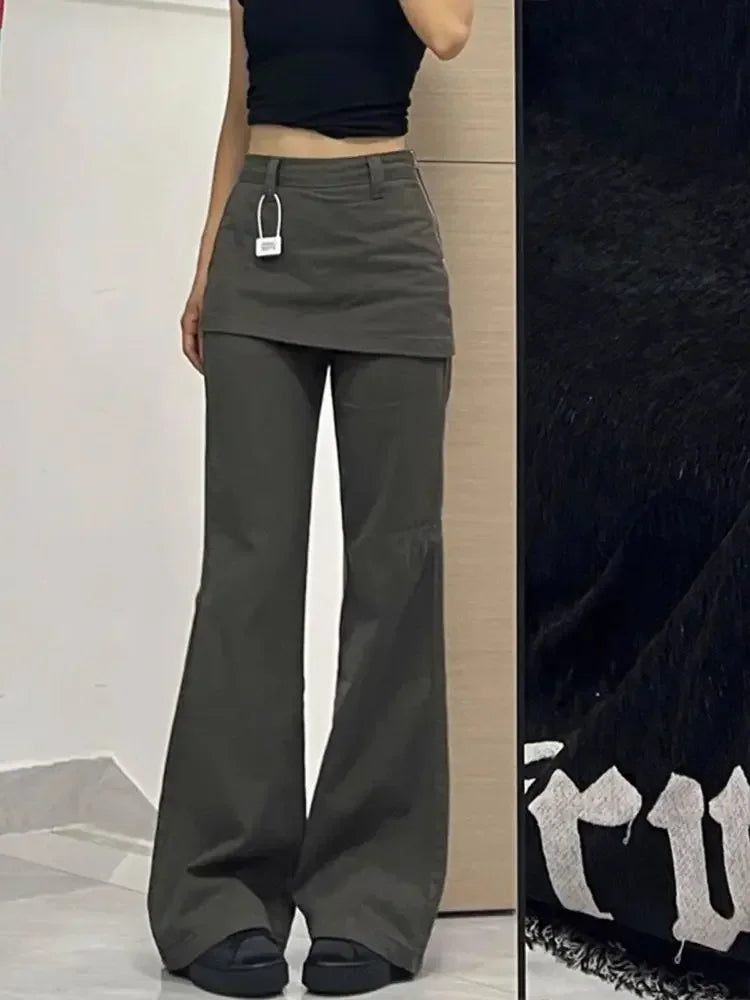 High Waist Flared Jeans Retro Y2K Hight Street Pants