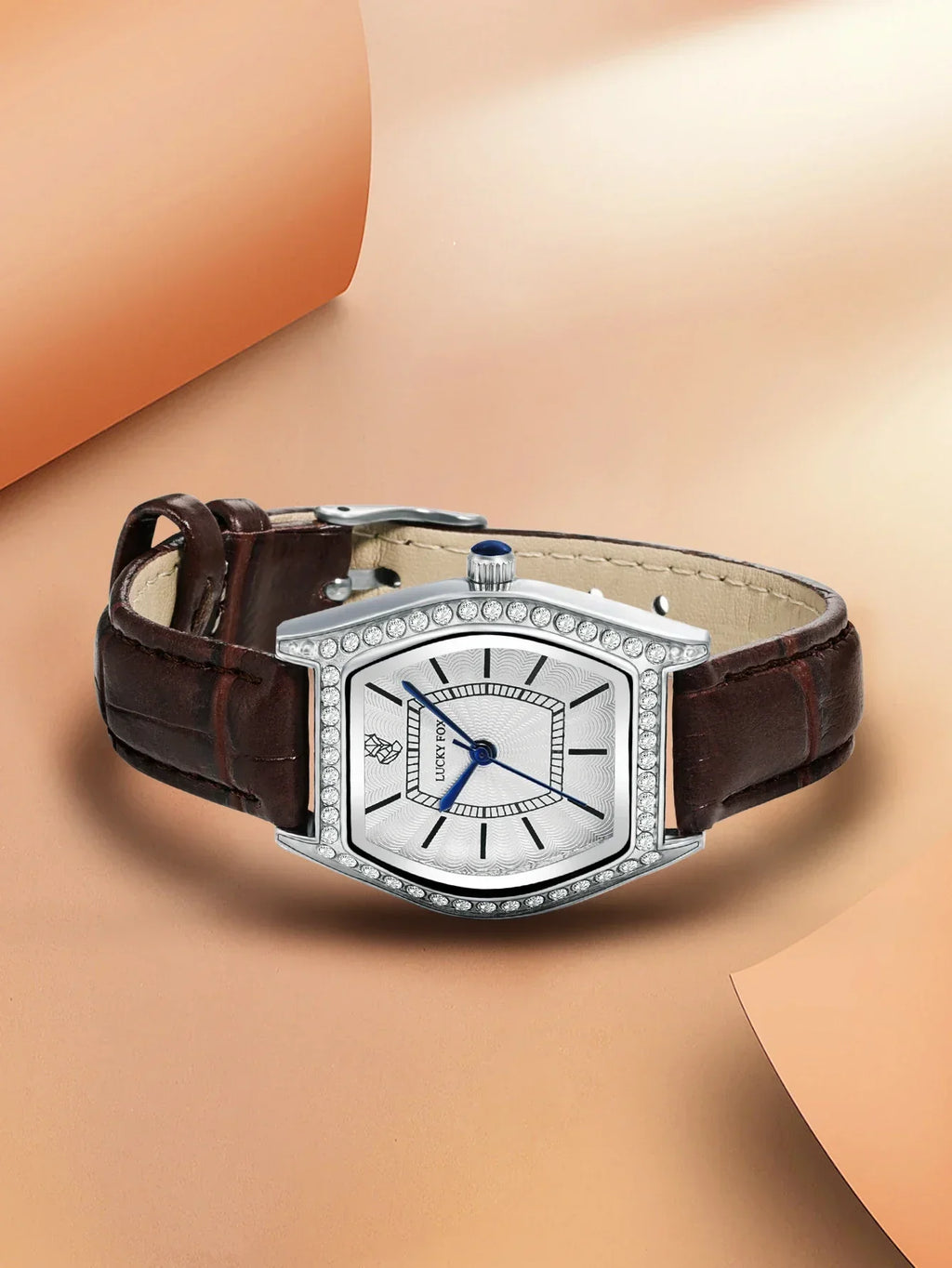 Retro ladies quartz watch barrel-shaped diamond luxury ladies wristwatch fashion watch as a gift