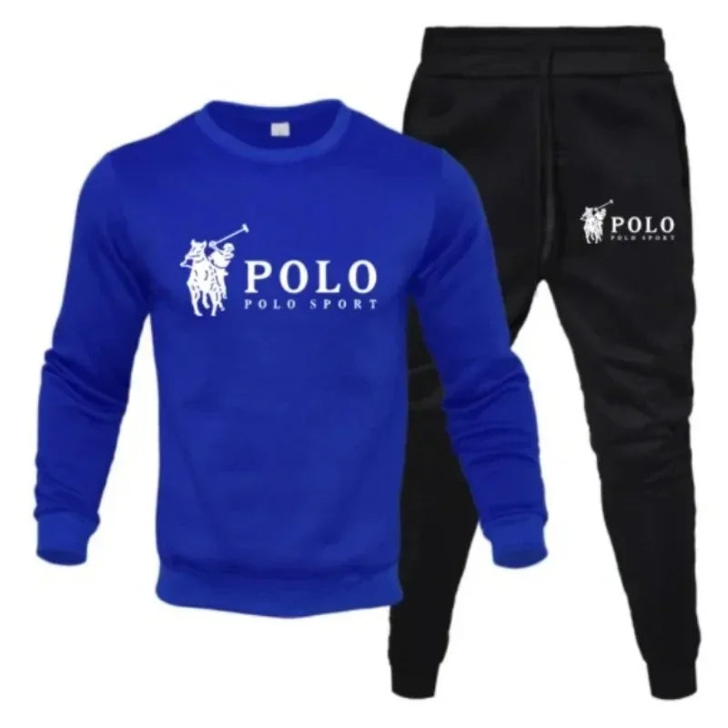 Men's autumn  winter set Round-neck sweatshirt and jogging pants Fashionable outdoor fitness and leisure for autumn and winter