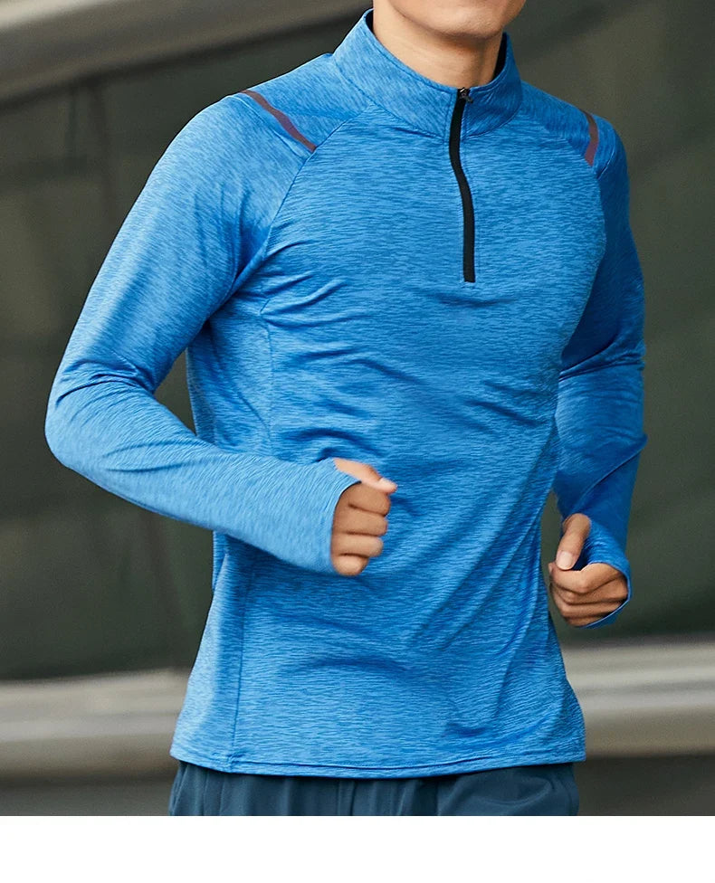Autumn New Unisex Long Sleeve T-shirt Men Sweatshirt Fitness Shirt Tight Upperwear Anti-sweat Breathable Running Top ﻿