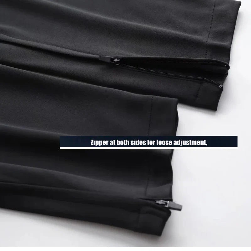 Men Sport Pants Running Pants With Zipper Pockets