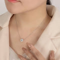 1-3CT Moissanite Necklace For Women S925 Pure Silver Sparkling Sunflower Pendant Party Fashion High-end Jewelry