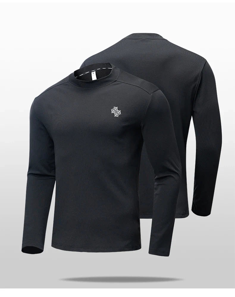 SBWL Autumn and Winter High Quality Outdoor Sports Warm Inside with Elastic Long Sleeve T-Shirt Running Fitness Base Shirt Tops