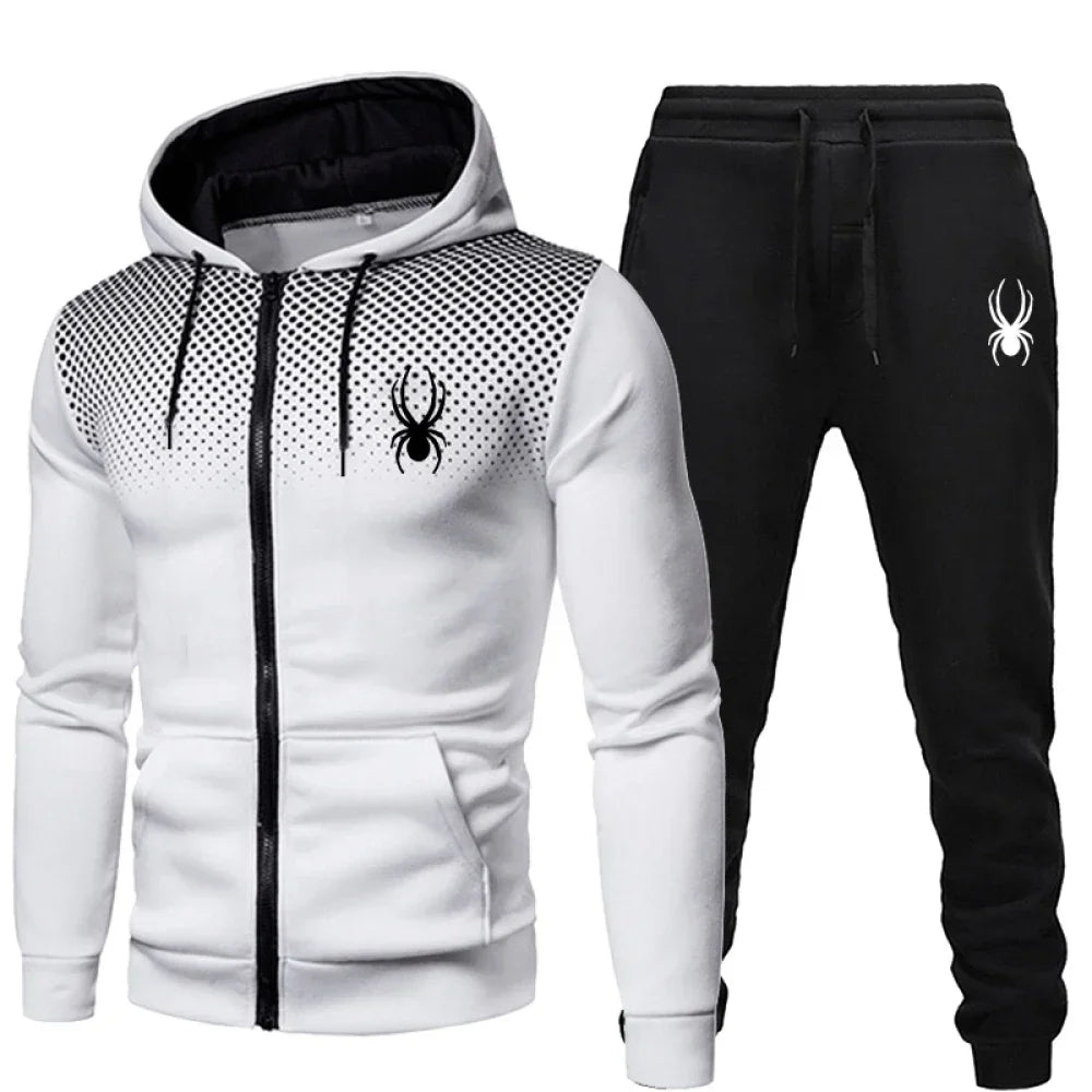 2026 popular two-piece men's sportswear jogging suit sportswear hooded sweatshirt zipper sweatshirt autumn and winter clothing
