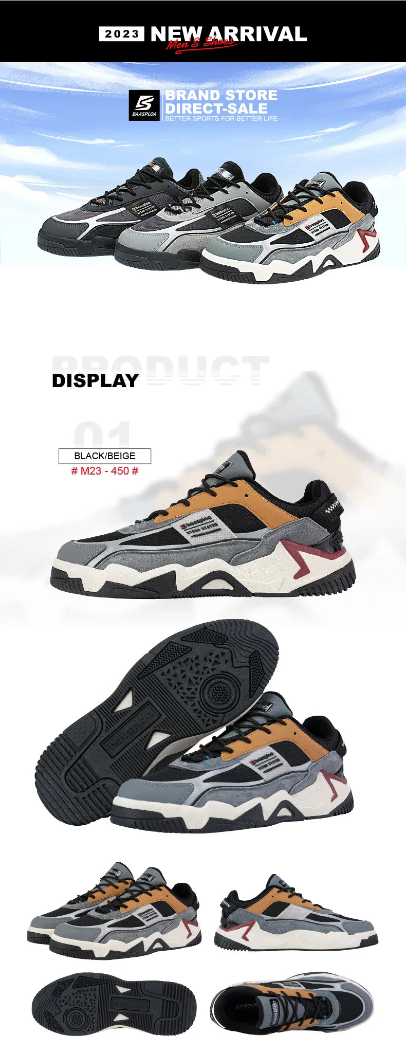New Men's Shoes Outdoors Walking Sneakers Waterproof Shoes Comfort Tenis for Men Non-Slip