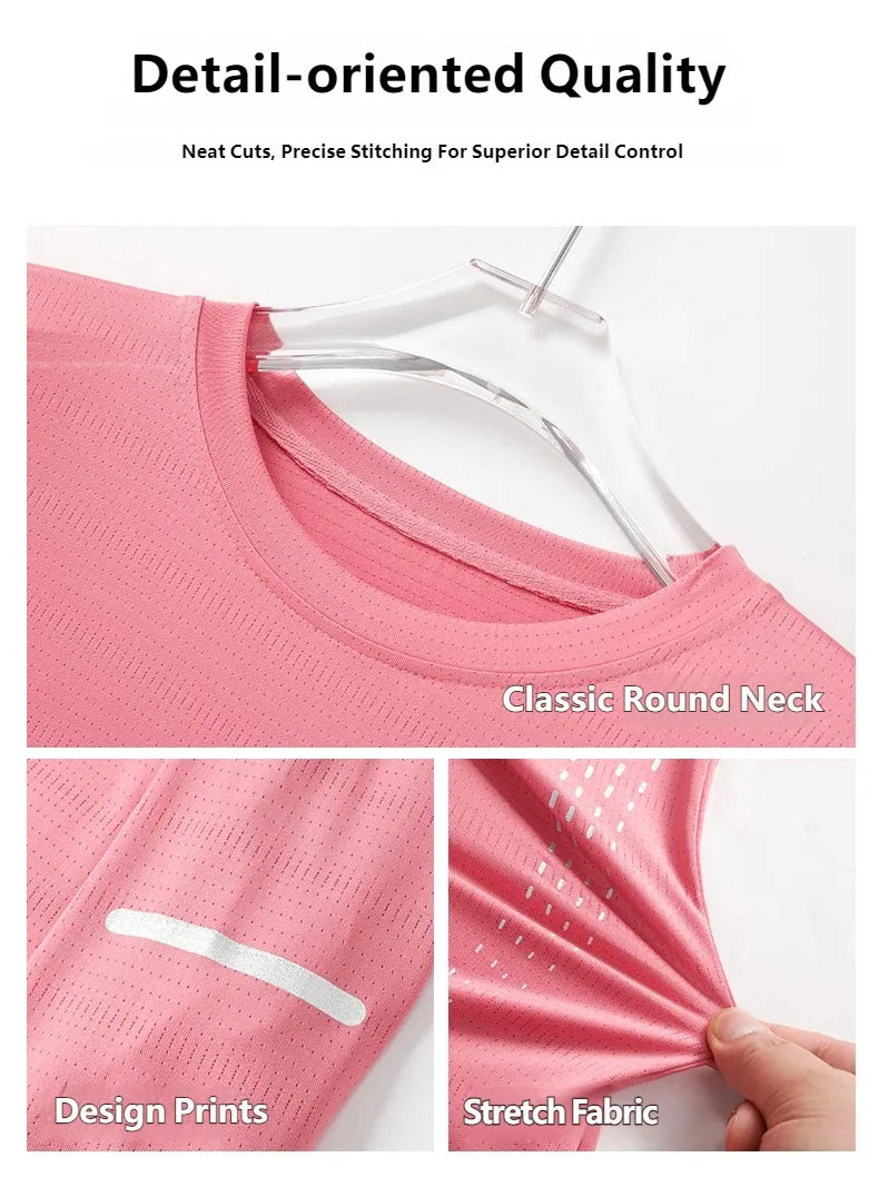 CHRLCK Women's Hiking Quick Drying T-shirts Breathable Camping Running Fishing Soft Elasticity Long Sleeve Tees Summer Autumn