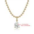 9x13mm 5CT Pear Cut Moissanite Pendant Necklace for Women 925 Sterling Silver Plated 18K Gold Waterdrop Shape Necklace Jewelry