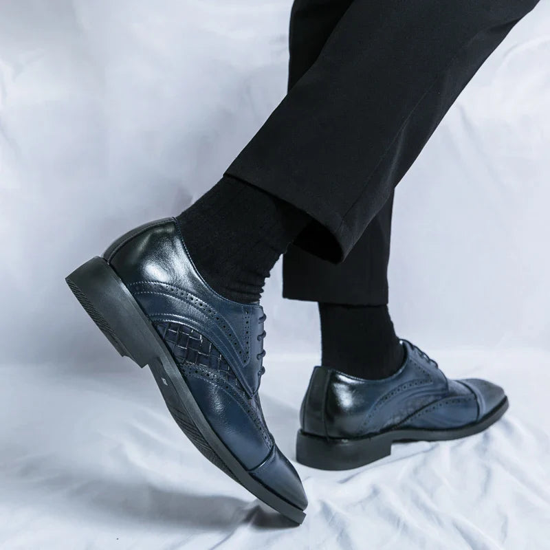 Lace-Up Men's Dress Shoes – Formal Leather Office Footwear for Business and Events