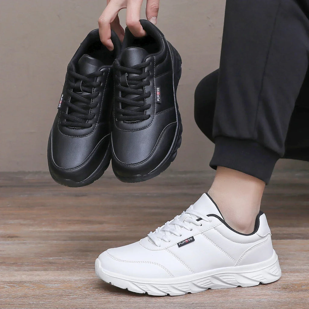 2025 Men Shoes Spring Autumn Waterproof Walking Sneakers Leisure Male Leather Sports Shoes Non-Slip Footwear
