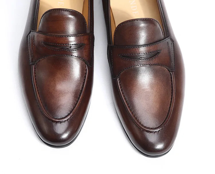 Italian Style Men's Loafers Tassel Genuine Suede Leather Comfortable Slip on Wedding Party Dress Shoes for Men Casual Shoes