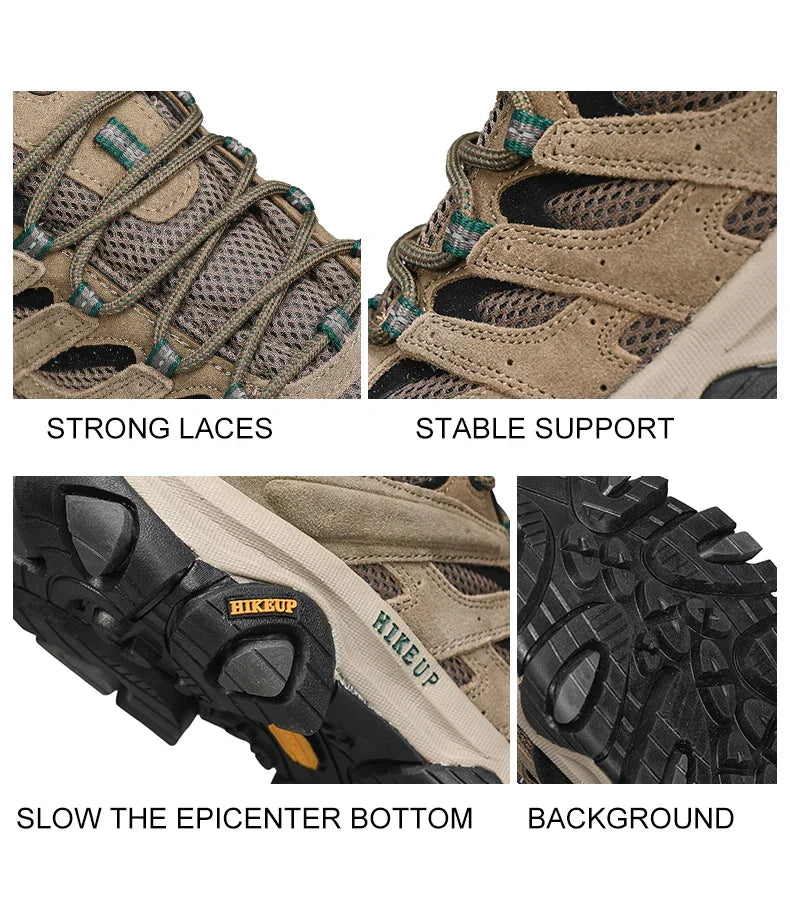Hiking Shoes Men Designer Climbing Trekking Sneakers for Men Leather Outdoor Sports Work Man Shoes Run Shoes