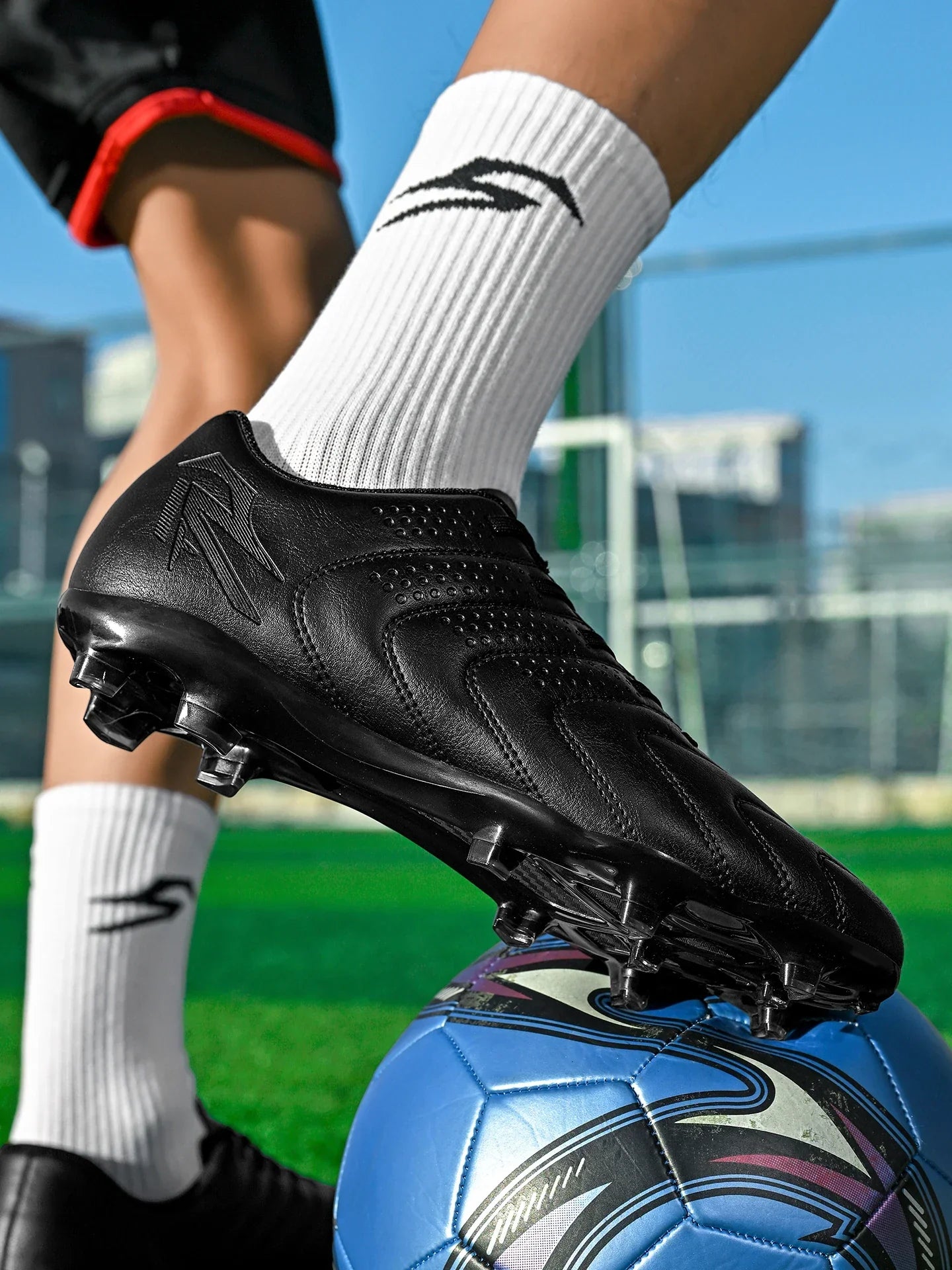AG FG Athletic Soccer cleats PU Fabric Comfort Upper TPU Anti-slip Long Studs Sole Reliable Quality Adult Kids Training Shoes