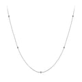 Gold Plated Beads Snake Chain Necklace for Women, 925 Sterling Silver Adjustable Basic Chain Necklace Wedding Jewelry