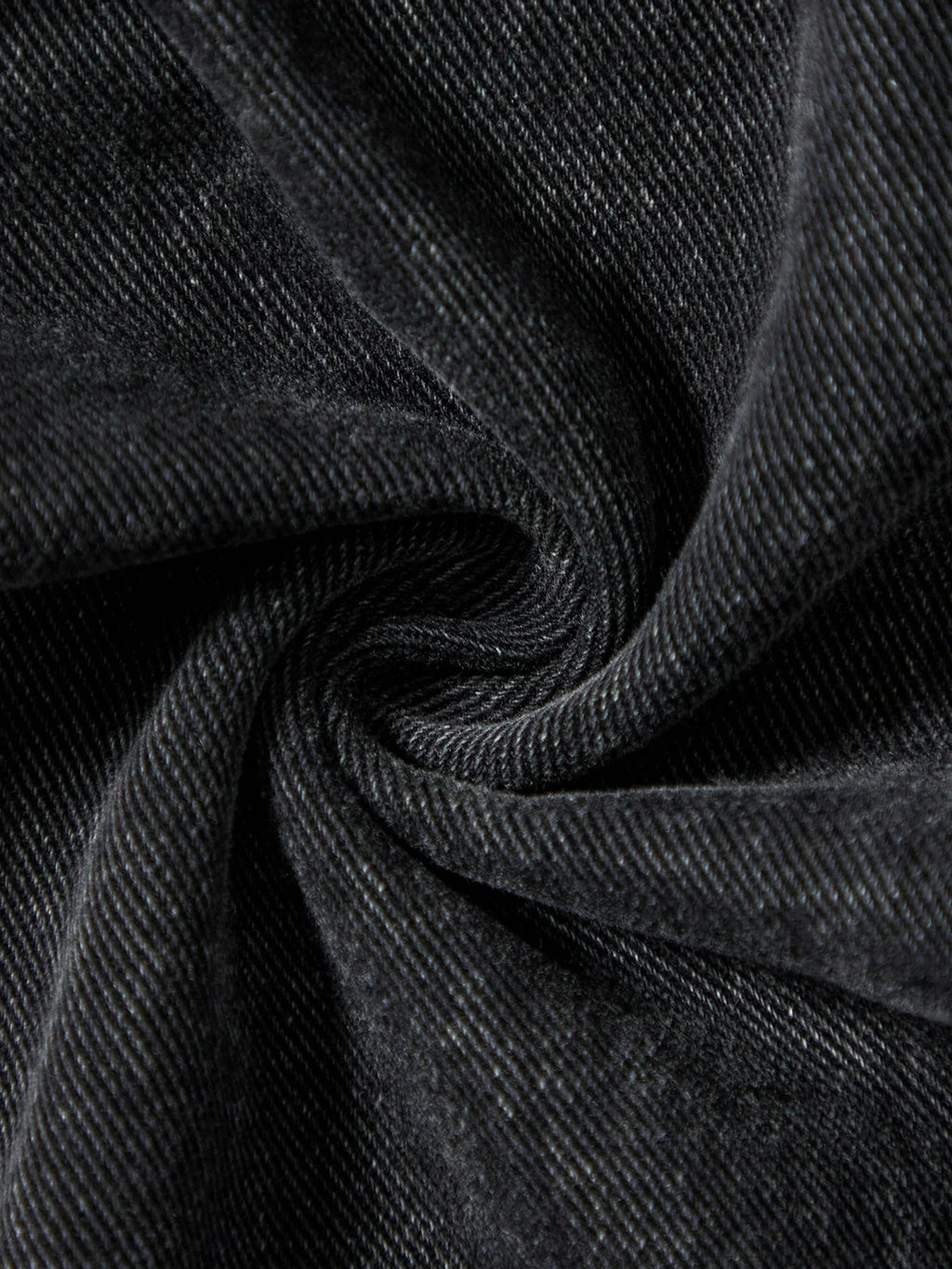 Men's black jeans. With a design of (ripped holes) and tassels. In a street trend style.
