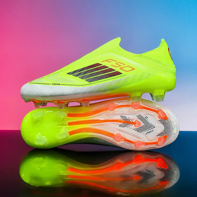 Men Football Boots Training Cleats Soccer Shoes FG Ultralight Breathable Drop Shipping Match Sport Long Spikes Indoor Sneakers