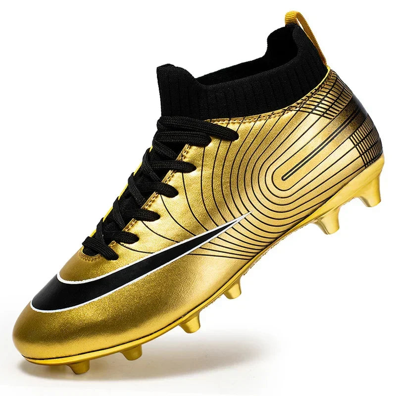 Professional Men Ankle Football Boots Outdoor Grass Cleats Unisex Soccer Shoes Long Spikes Tf Football Shoes Chuteira Society