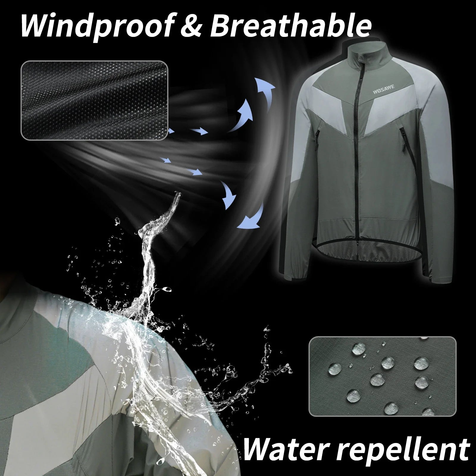 Reflective Cycling Jacket Winter Autumn Bicycle Windbreaker Bike Soft Windproof Waterproof Motorbike Jacket Men Coat