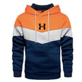 Men's printed hoodie, winter casual hoodie and pants, men's outdoor sports jogging pullover sportswear piece
