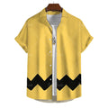Fashion Yellow Oversized Hawaiian Social Shirt For Men Camisas Casuais Men's Summer Clothing 3d Print Short Sleeves Top Blouse