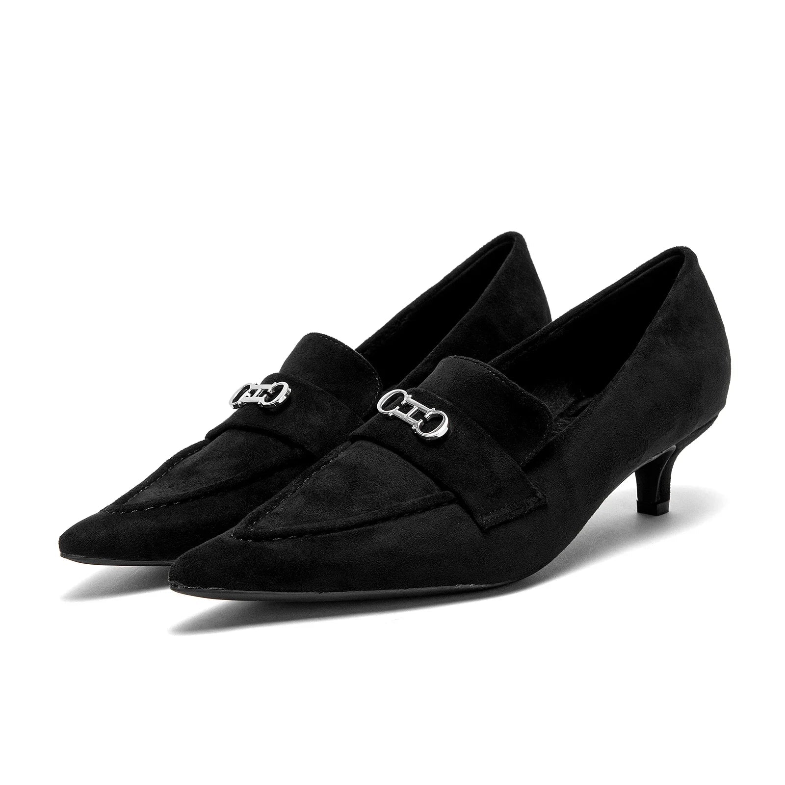 Women's Pointed Toe Leather Shoes Low Heel Casual Shoes Spring and Autumn Fashion Trend Shoes Retro Style Brown