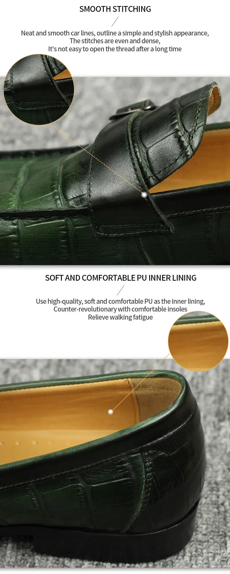 Men Penny Slip-On Leather Lined Loafer Luxury Men Shoes Loafer for Male Fashion Casual Alligator Printing Zapato Buckle Slip On