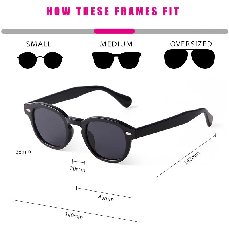 Vintage Tortoise Shell Round Sunglasses Women Men 2026 Brand Design Retro Rivet Yellow Blue Lens Square Sun Glasses Female Male