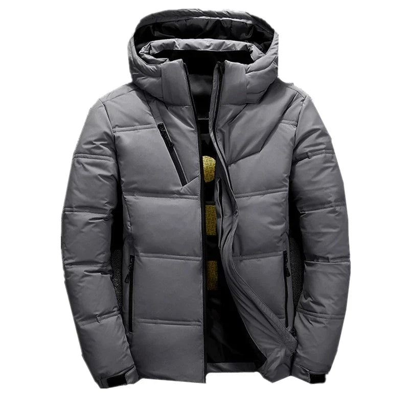 '-20 Degree Down Jacket Male Winter Parkas Men White Duck Down Jacket Hooded Outdoor Thick Warm Padded Snow Coat Oversize M-4XL