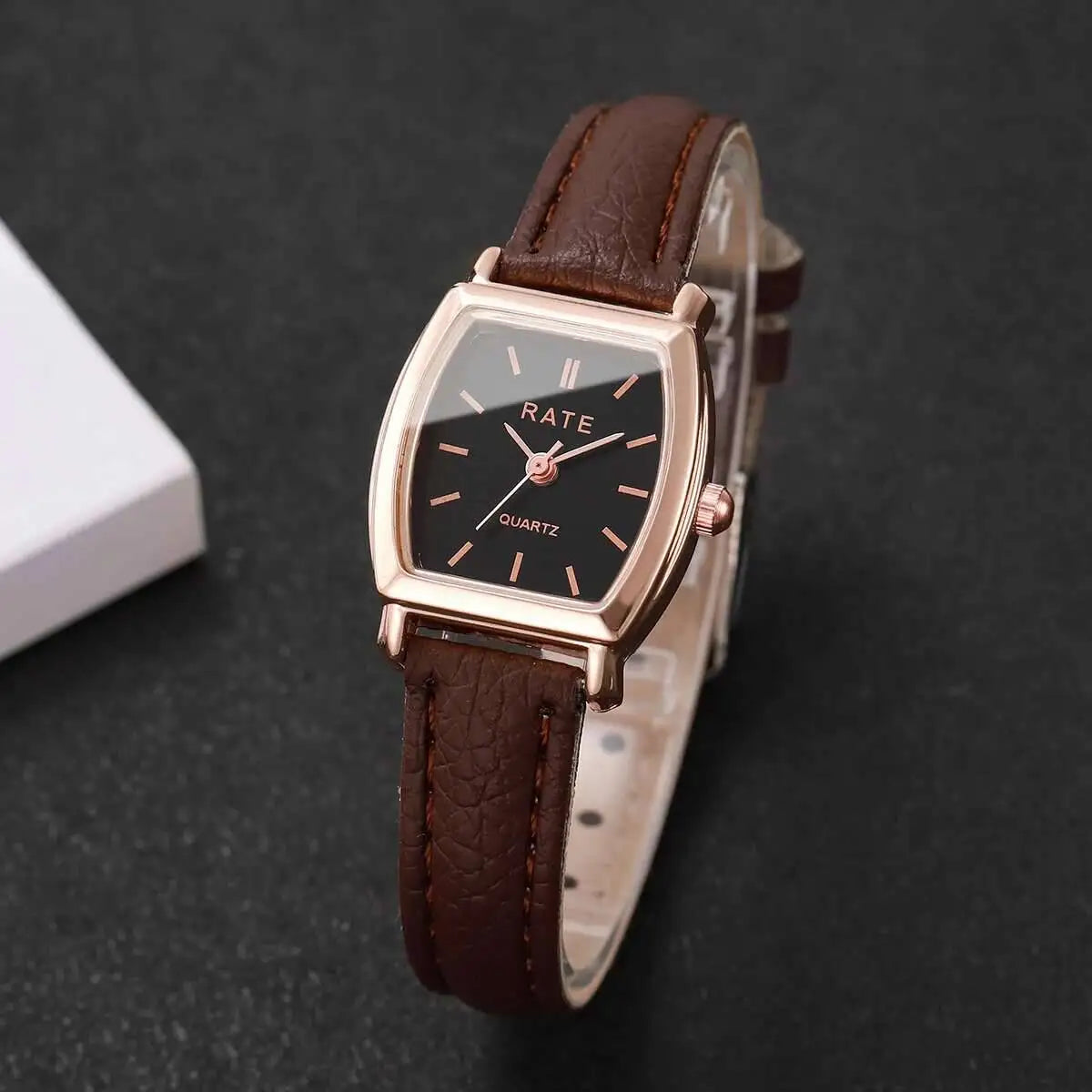 Fashion Women Watches Casual Small Dial Leather Strap Womens Quartz Watch Reloj Mujer Girls Clock（Without Box）