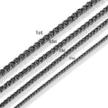 3/4/5/6.5mm Full Black Moissanite Tennis Necklace with GRA 925 Sterling Silver Lab Diamond Hiphop Necklace Jewelry for Men Women