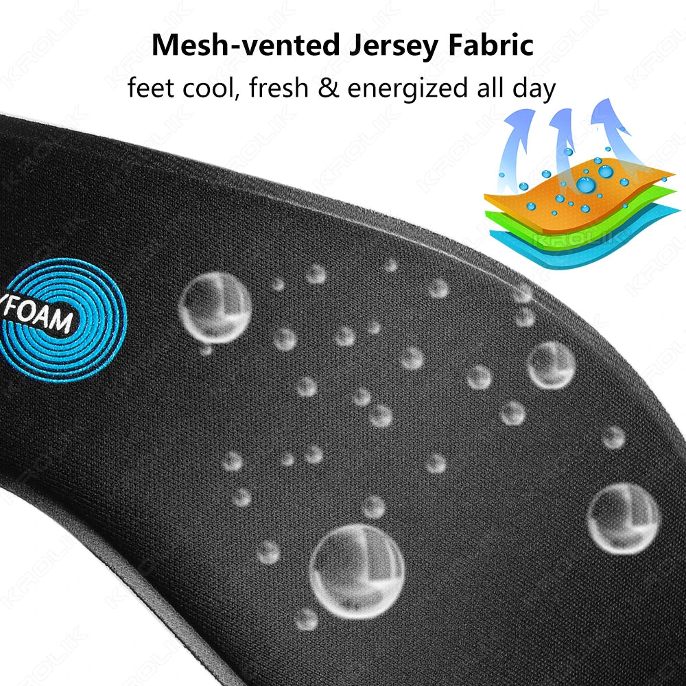 2 PCS Memory Foam Sports Insoles for Shoes Men Women Sports Antibacterial Deodorization Insoles Sweat Absorption Running Cushion