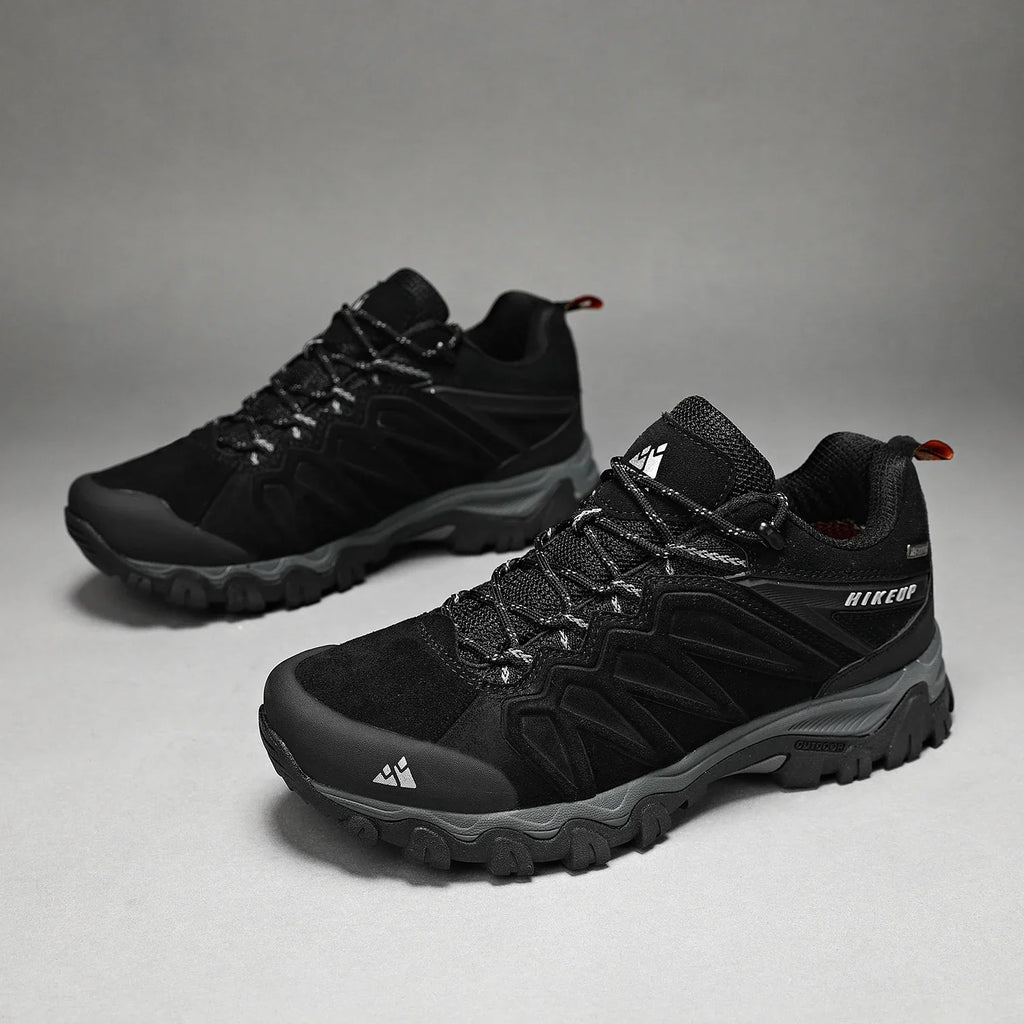 High Quality Leather Hiking Shoes Durable Outdoor Sport Men Trekking Leather Shoes Lace-Up Climbing Hunting Sneakers