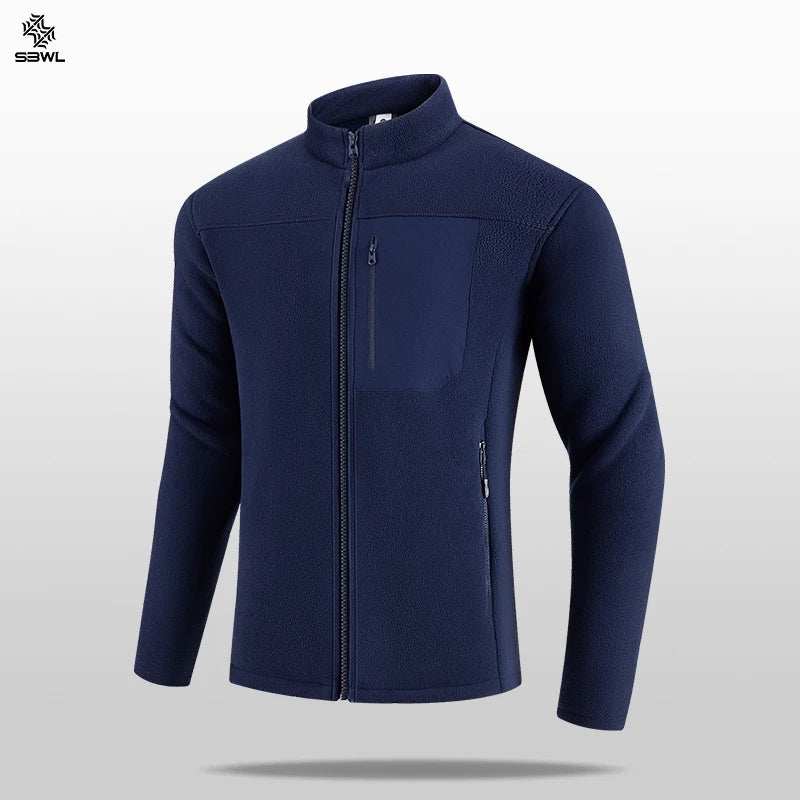 SBWL Autumn/Winter Outdoor Sports with Warm and Fluffy Long Sleeve Small Stand Collar Long Sleeve T-Shirt Fashion Skiing Casual