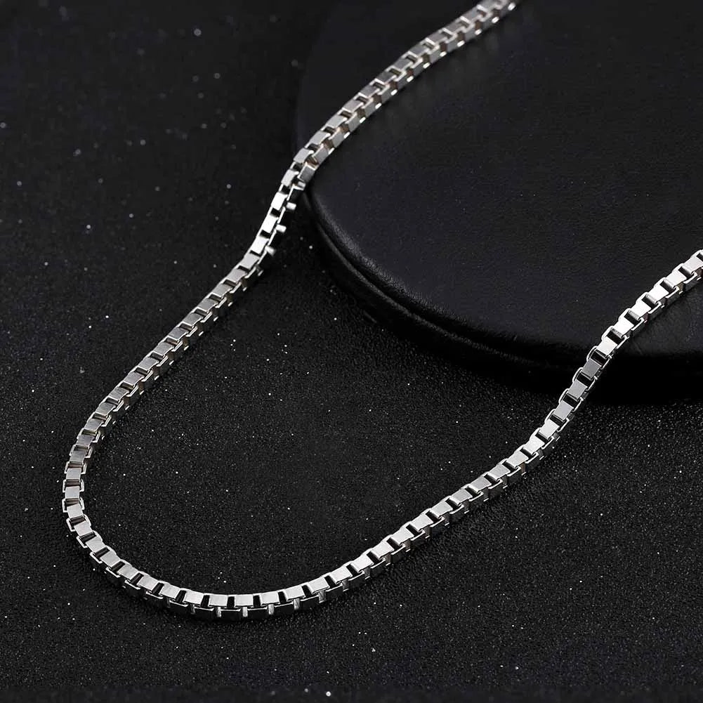 Italian 925 Sterling Silver 2.6mm 3.7mm 5.0mm Flat Mariner Chain Necklace for Women Men Fashion Silver Jewelry SC78