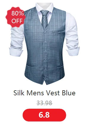 Elegant Silk Vest for Men Wedding Solid Gold Green Pink Purple Red Waistcoat Tie Bowtie Set Sleeveless Jacket Suit Barry Wang