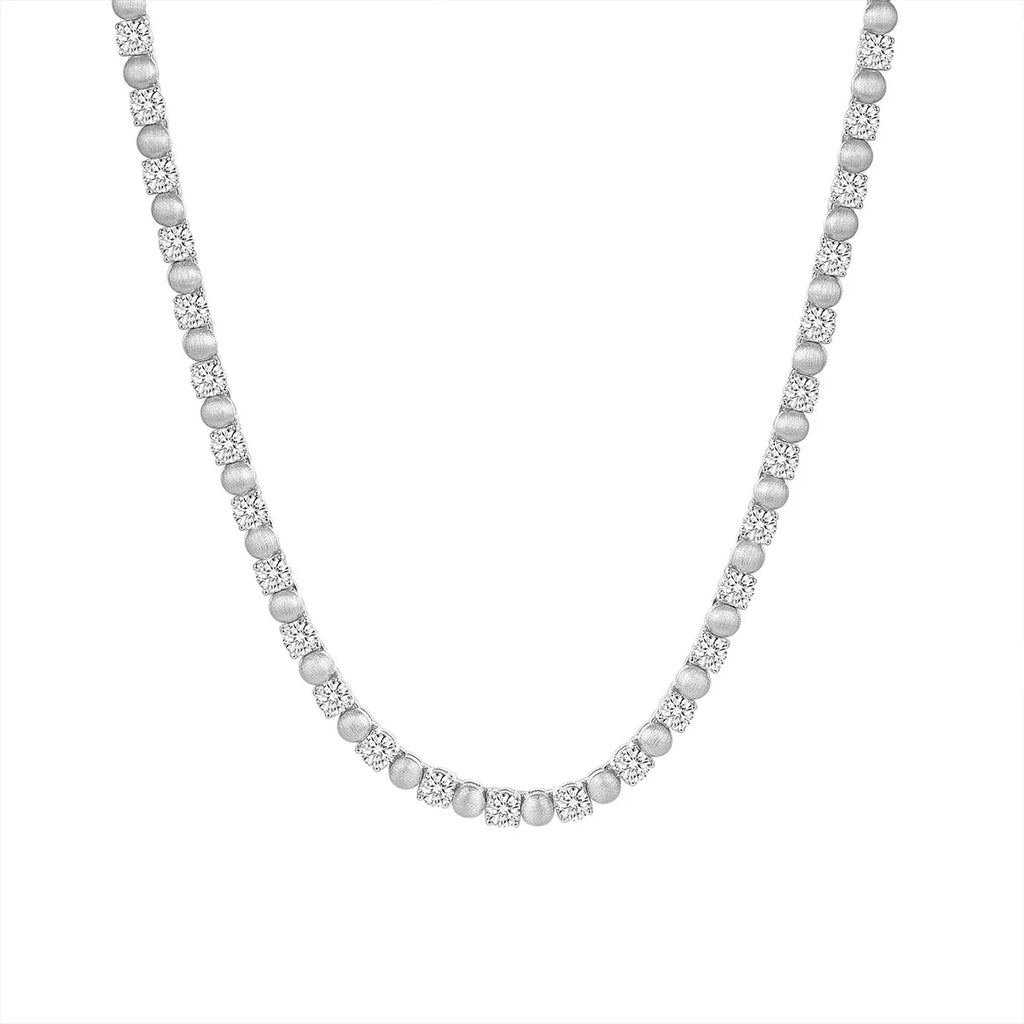 each 5mm Round Moissanite Necklace Bracelet Set for Women S925 Silver Plated 18K Gold Wedding Party Fine Jewelry Gift