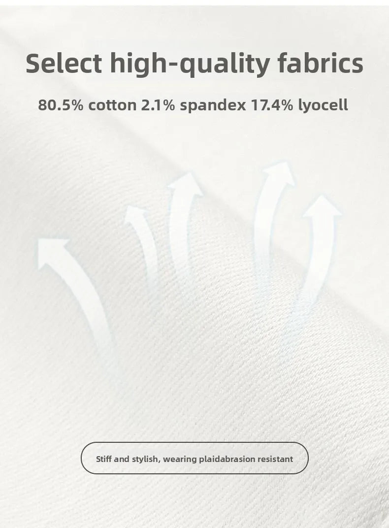 American Brand Men's Autumn Winter Straight-leg Slim Jeans High-quality Light Luxury Casual Versatile Fashion Korean Style Jeans
