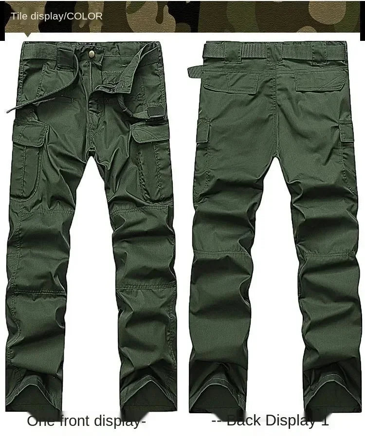 Summer Tactical Sets Mens Outdoor Breathable Multiple Pockets Combat Training  Long Sleeve Shirts Cargo Pants Suits Male